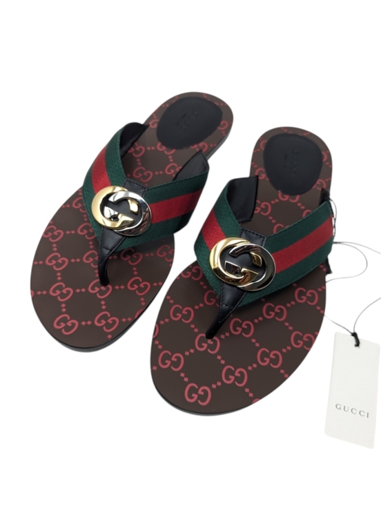 NIB Gucci Kika Interlocking GG Thong Flip Flop Sandal Size EU 39 - Picture 4 of 12